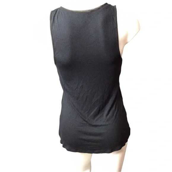 Express Black and Silver Geometric Beaded Tank Top size small - Picture 5 of 6